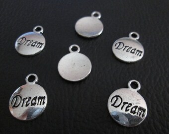 5 Droomsymbool bedels 16 x 12 mm zilver metaal
