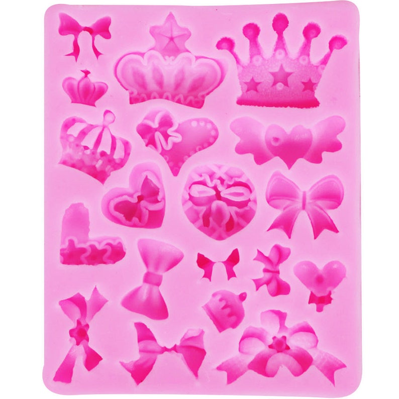 Moule silicone thème princesse pour pâte à sucre image 1