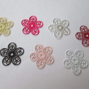 4 Blumendrucke aus lackiertem Metall 19 mm 7 Farben Bild 1