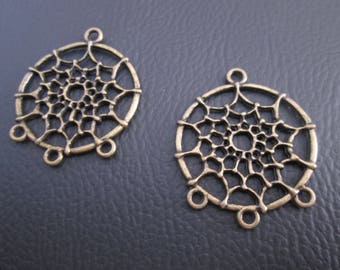 earring racks, pendants catch dream in bronze metal x 2
