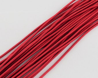cordon élastique rond 2 mm coloris rouge
