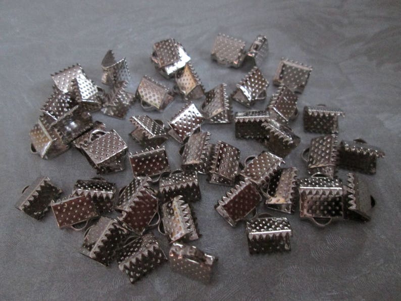 10 crimps silver matte 8 mm crimp ends