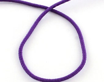 cordon élastique rond 2 mm coloris violet