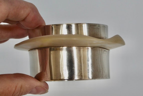 Stunning Solid Silver Bangle Johnson Matthey Mall… - image 10