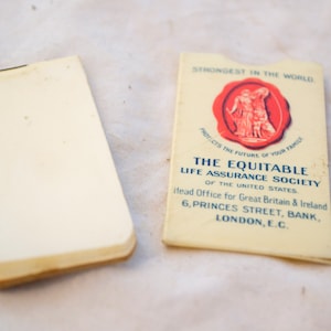 Antique Tiny Pocket Booklet from Equitable Life USA &quot;Help In Case of Accident&quot;