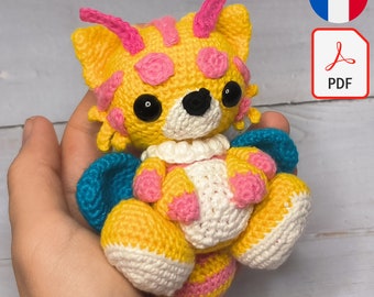 PATTERN / PDF crochet tutorial (French - FR): Félisvespulà (Choiseau) - Amigurumi