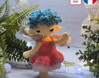 PATTERN / PDF crochet tutorial (French - FR): Moïrà Chysanthème - Amigurumi