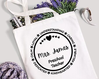 Personalized Preschool Teacher SVG PNG, Personalized Cricut File (Digital Download)