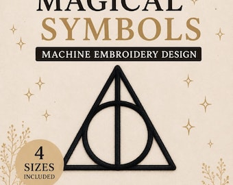 Fantasy Symbol Machine Embroidery Design | Magical Wizard Inspired Embroidery File | Instant Download
