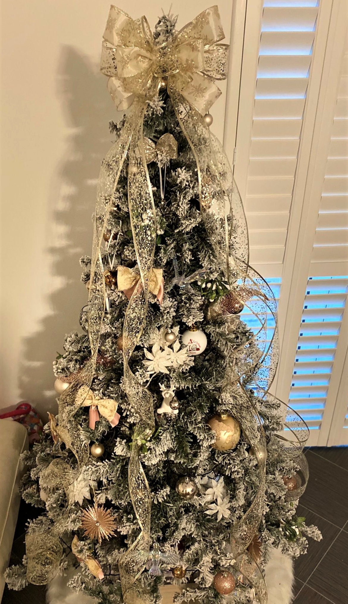 Champagne Gold Tree Topper for 6 Foot Tree With Full Length Etsy