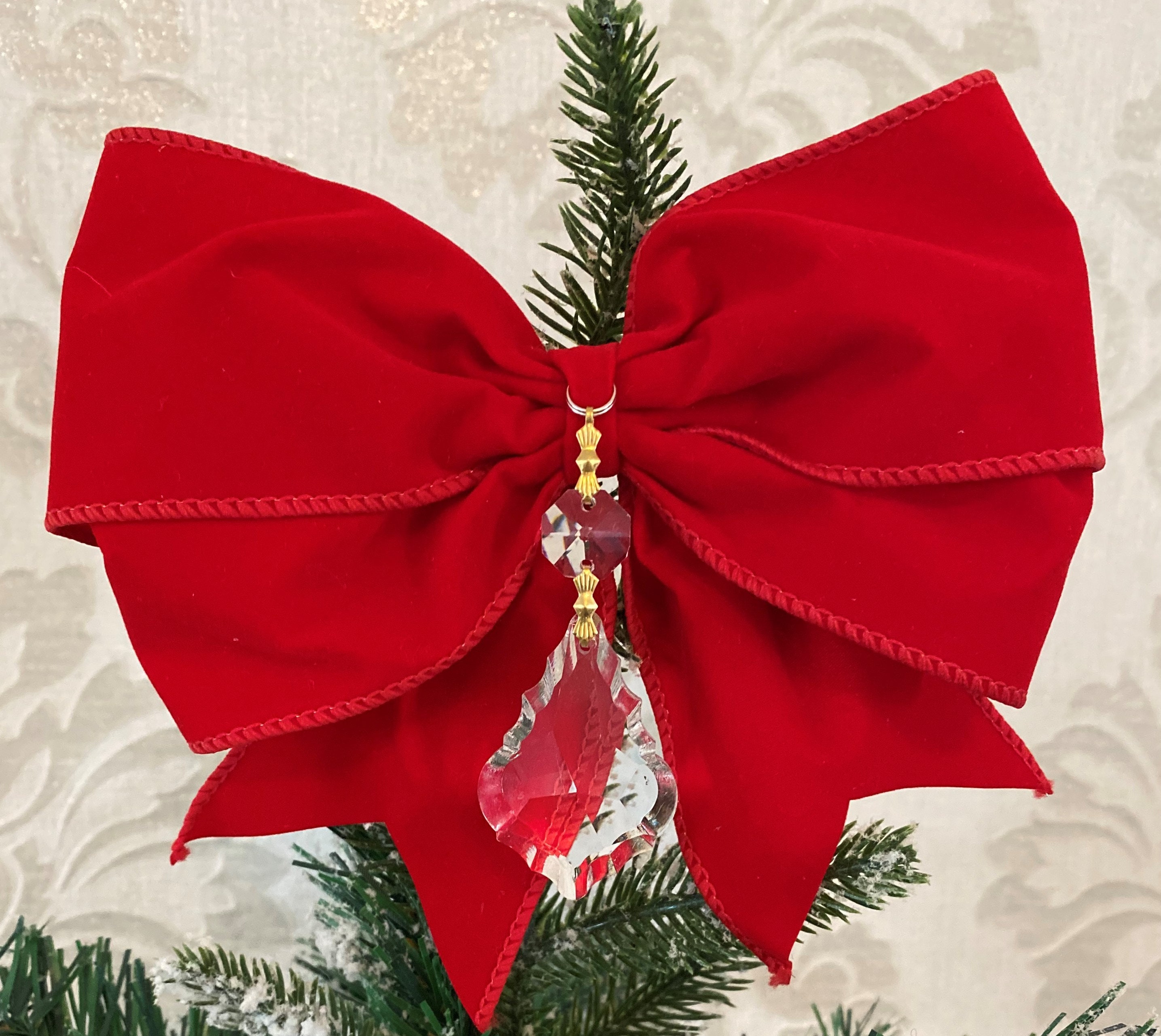 12 Pcs/Bag Christmas Bow Christmas Tree Decoration Red Bowknot Ornaments Xmas De