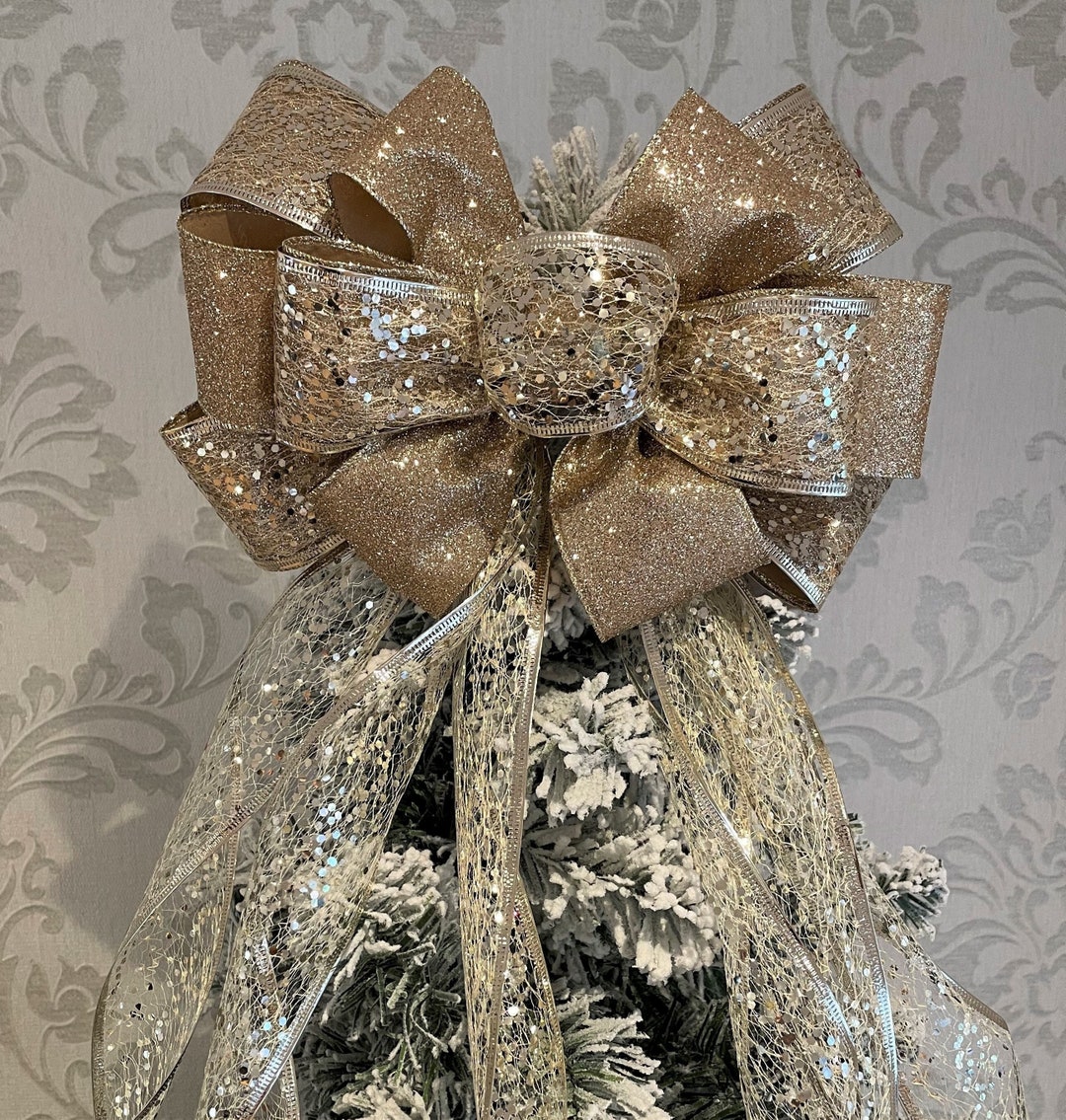 Champagne/light Gold Tree Topper for 6 Foot Tree With Full Length