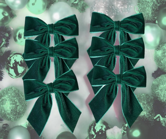 Wraps 3 inch Hunter Green Pre-Tied Satin Gift Bows with Twist Ties, 12 Pack, Size: One Size