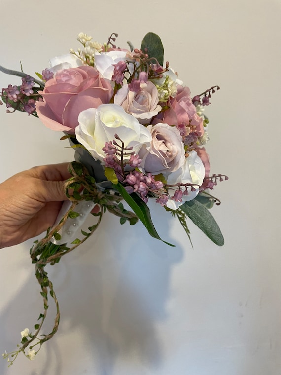 Dusky Pinks Wedding Flowers With Lily of the Valley - Etsy