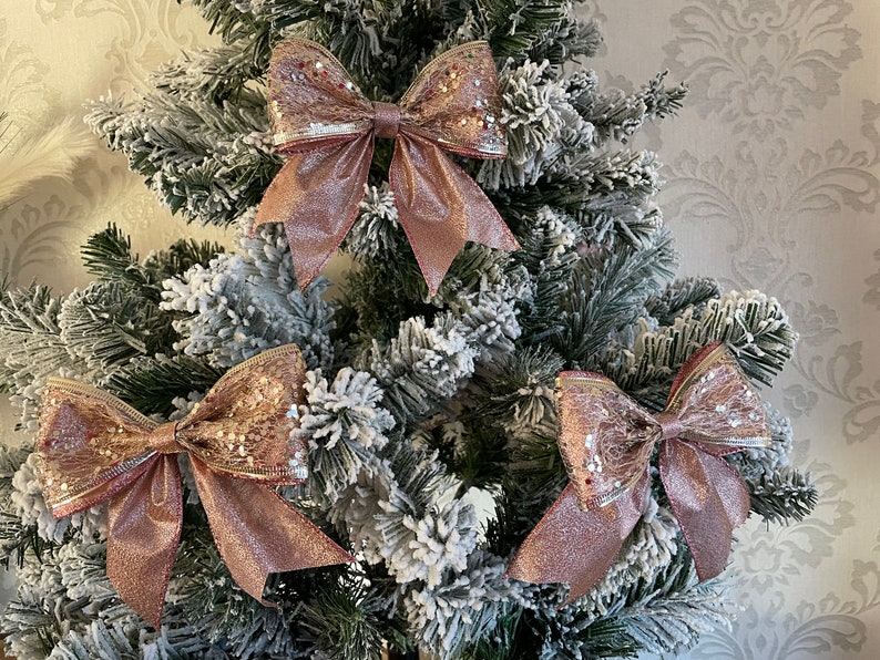 Champagne/rose Gold Tree Topper for 6 Foot Tree With Full Etsy
