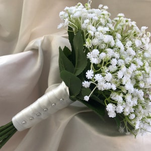 Gorgeous gypsophila wedding Bouquet 8&quot; across