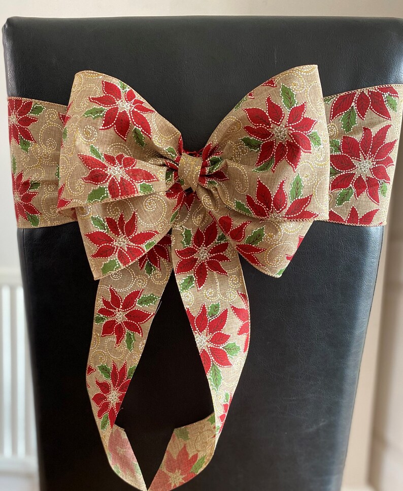 Christmas Chair Back Bows & Sash/Table runner Etsy