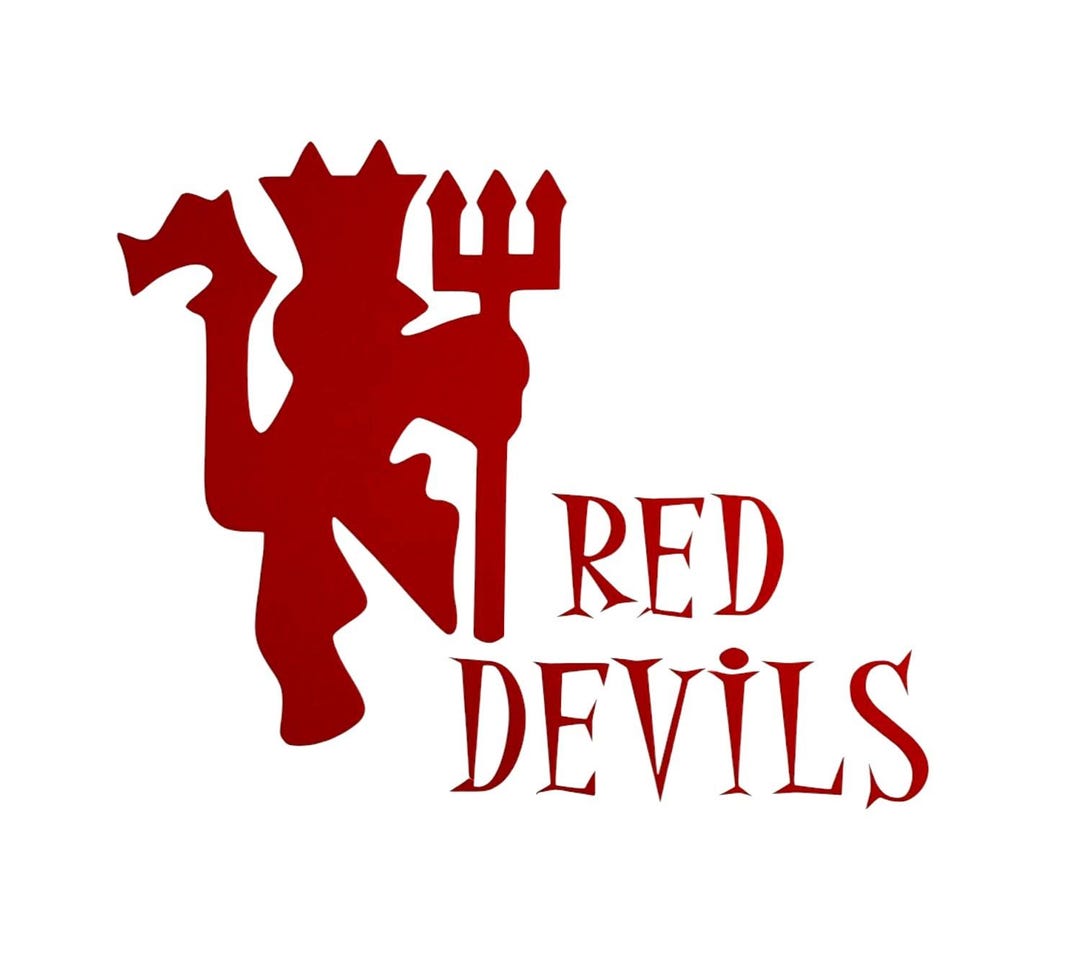 Manchester United Red Devils - Vinyl Decal Sticker - Etsy
