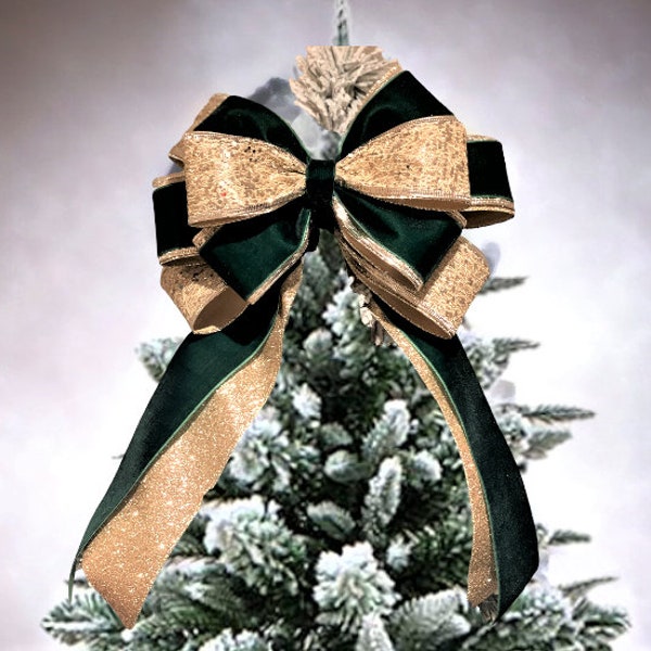 Tree Topper Bow Etsy