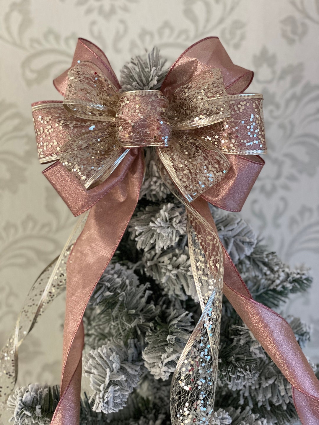 Champagne/rose Gold Tree Topper for 6 Foot Tree With Full Etsy
