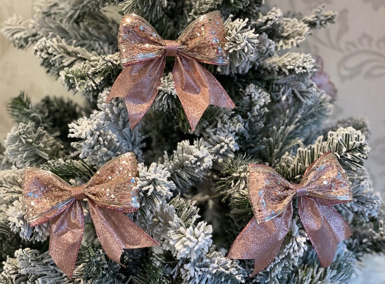 Champagne/rose Gold Tree Topper for 6 Foot Tree With Full Etsy