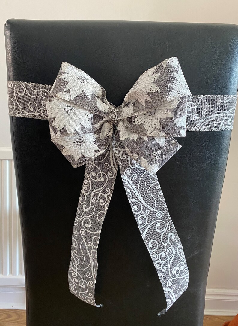 Christmas Chair Back Bows & Sash Etsy