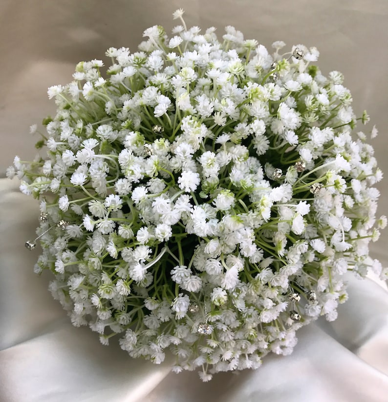 Gypsophila Wedding Bouquet 8 Across Etsy UK
