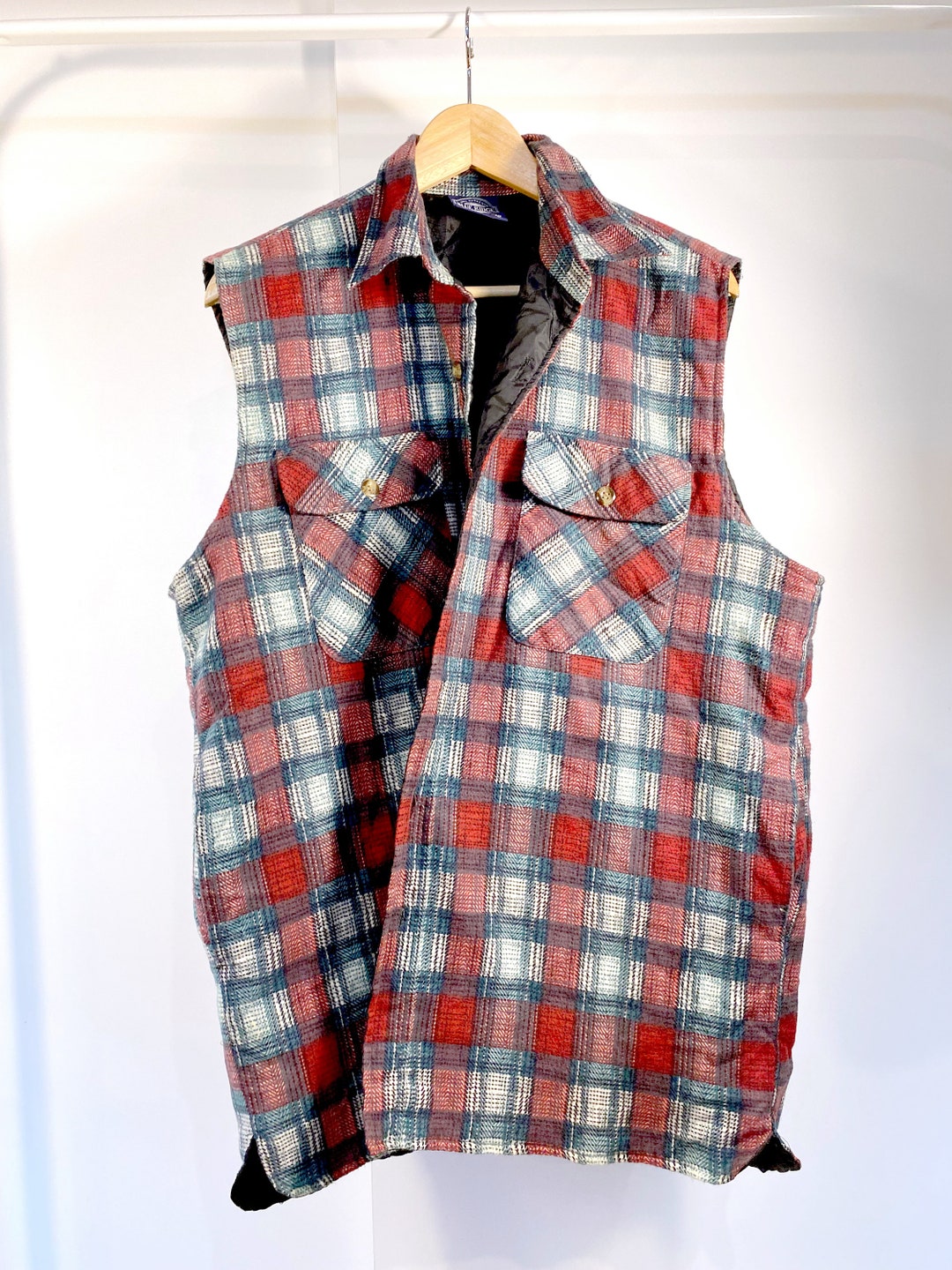 Vintage Lumberjack Vest Free AUS Shipping - Etsy UK