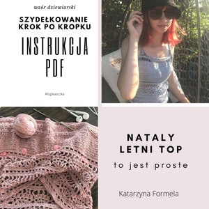 TOP Nataly, wzór PL Crochet pattern top PDF image 1