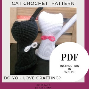 Crochet pattern cat - PDF written in English using American terminology