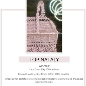 TOP Nataly, wzór PL Crochet pattern top PDF image 4