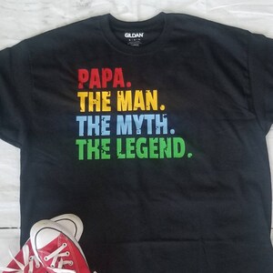Papa The Man The Myth The Legend Personalized Dad Shirt Gift from kids Grandpa Papa Shirt
