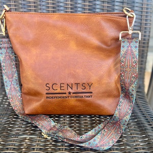 Authorized Scentsy Vendor Trendy Handbag Hobo Messenger faux leather Purse