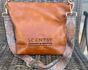 Authorized Scentsy Vendor Trendy Handbag Hobo Messenger faux leather Purse