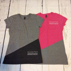 Authorized Scentsy Vendor Scentsy asymetrical color block T-Shirt Shirt Consultant Gear
