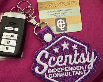 Authorized Scentsy Vendor Personalized Scentsy Independent Consultant Hang Tag Key Fob Key Chain Promotional Gift