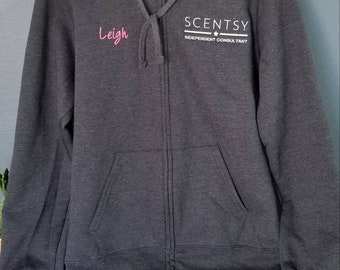 Authorized Scentsy Vendor Scentsy Embroidered Hoodie Hooded Sweatshirt Jacket Consultant Gear Promotional Jacket - 6 Colors to Chose from