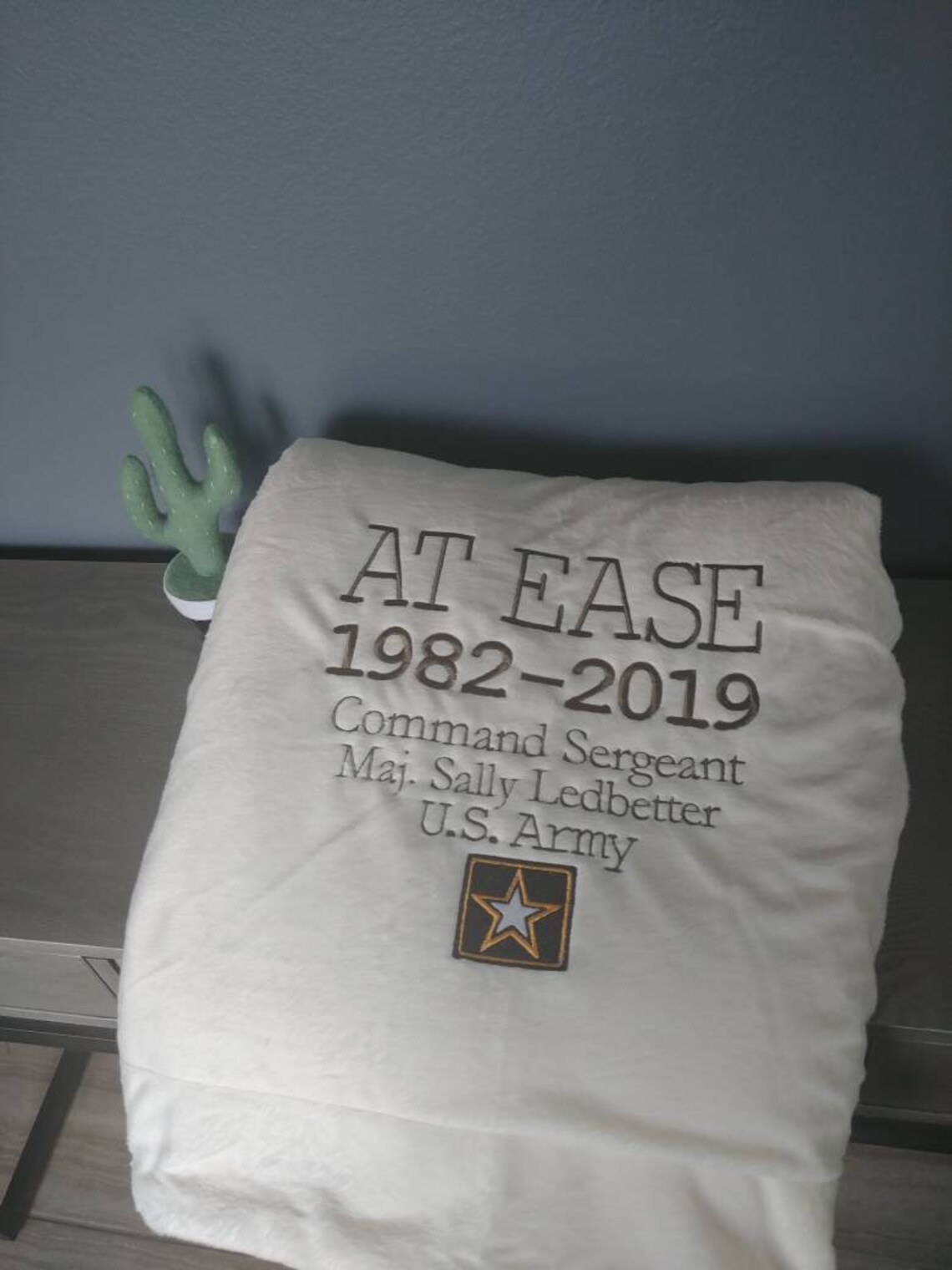 AT EASE Military Retirement Mink Sherpa Blanket Air Force Navy Etsy