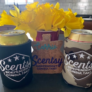 Authorized Scentsy Vendor Consultant Promo Drink  Can Cooler Drink Sleeve Scentsy GO! holder  - 7 Colors summer drink holder