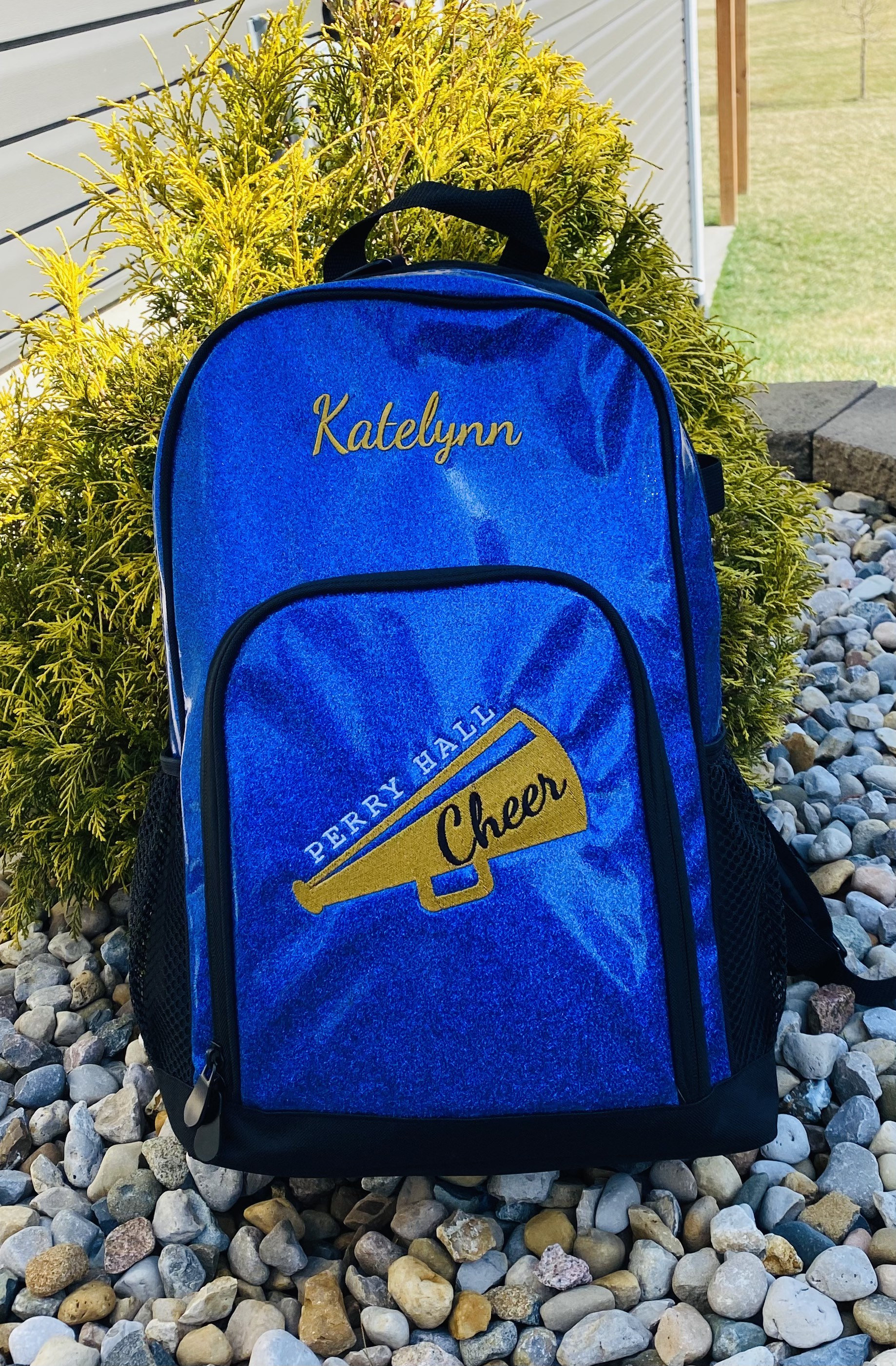 Personalized Embroidered GLITTER Backpack Cheer Bag Sports Backpack - 6 Colors