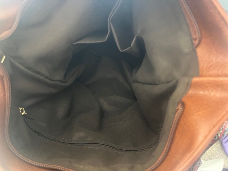 Authorized Scentsy Vendor Trendy Handbag Hobo Messenger faux leather Purse Brown Black Gray image 7