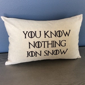You Know Nothing Jon Snow April 2019 GOT Game of Thrones Gift Lumbar Pillow
