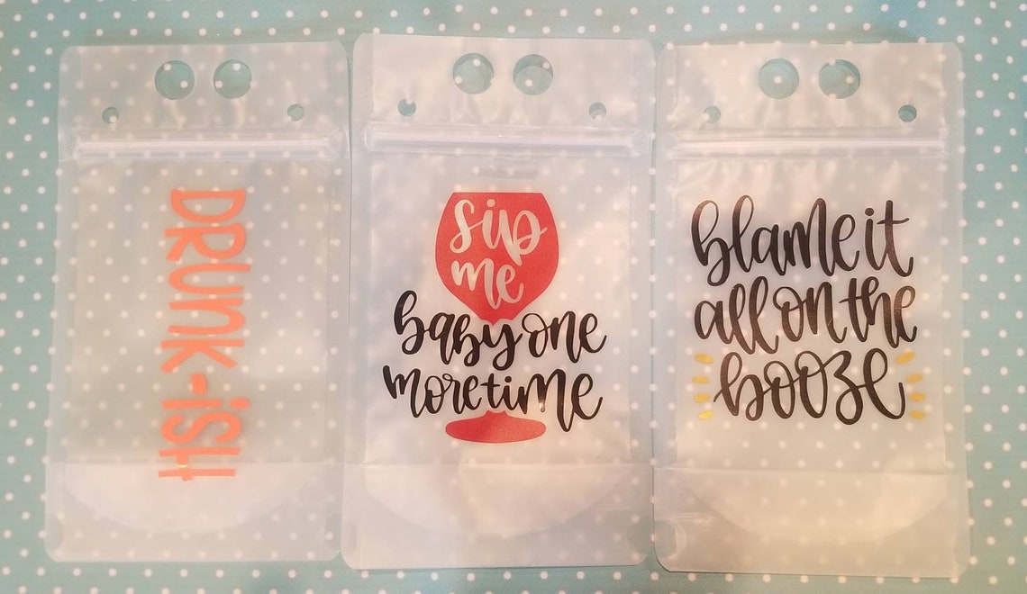 Personalized Reusable Drink Pouch with Straw Choose your Etsy