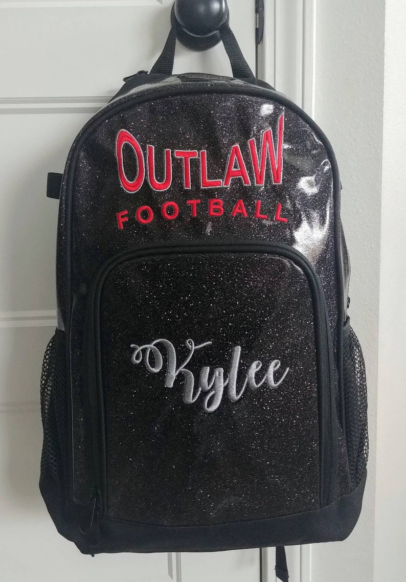 Personalized Embroidered GLITTER Backpack Cheer Bag Sports Etsy