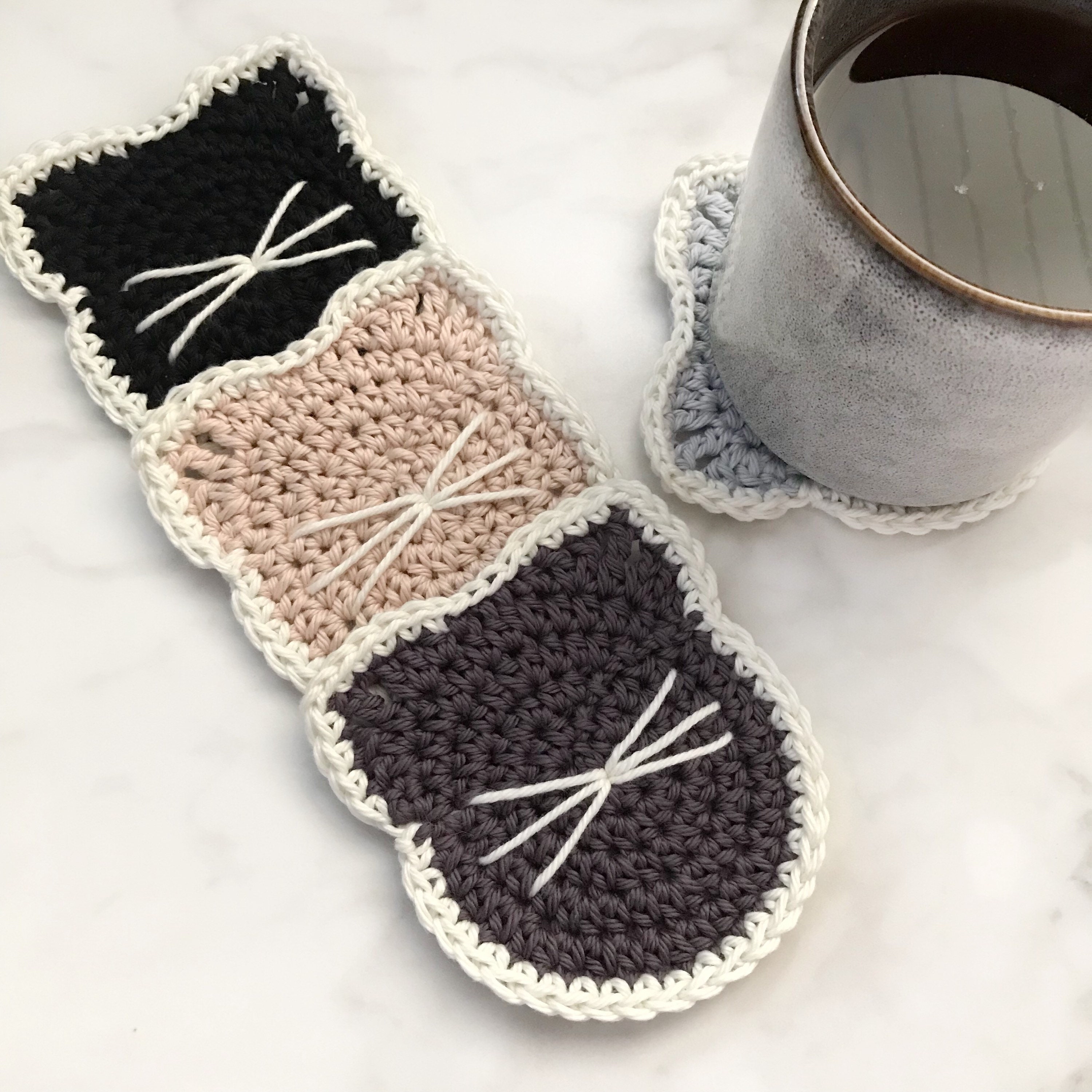 Cat coasters • Cat lover gift • Drink coaster set • Mother's Day …