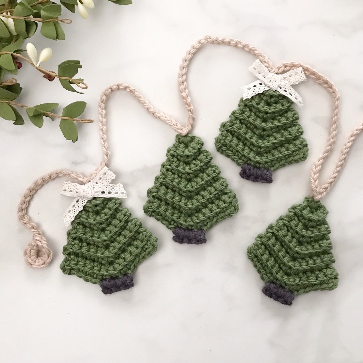 Christmas tree garland • Christmas bunting • Christmas mantle garland