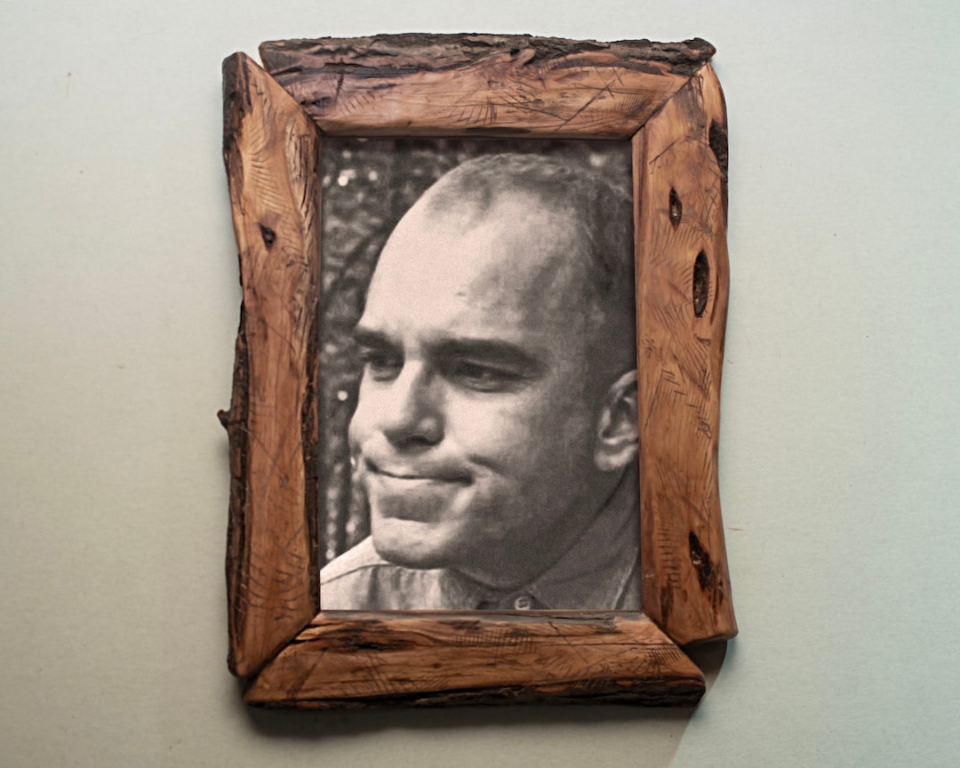 Custom Wood Frames Natural Edge Picture Frame 8x12 Distressed Wood Etsy