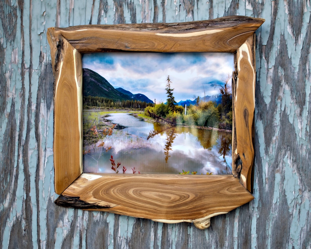 Custom Wood Frames Live Edge Picture Frame 8x10 Unique Etsy