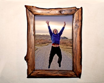 Custom Wood Frames Handcrafted Live Edge 8x12 Unique Picture Frame