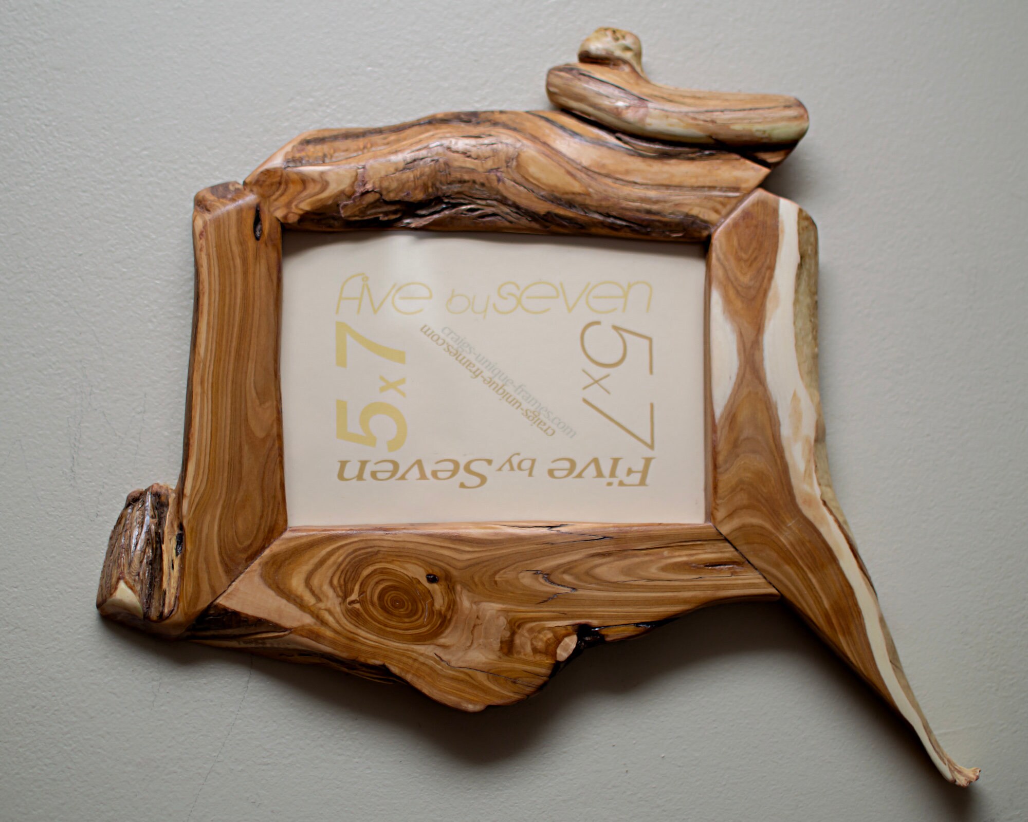 Custom Wood Frames Handcrafted Live Edge 5x7 Unique Picture Frame